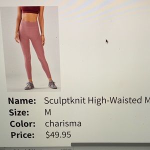 Fabletics Sculpknit High Waisted 7/8 Leggings